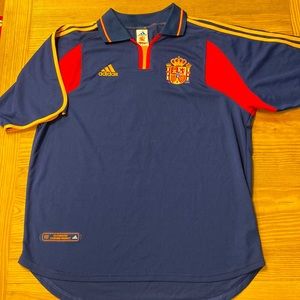 Vintage 2000 Adidas Spain World Cup Soccer Football Jersey Climalite National